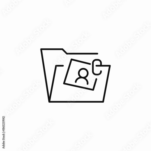 folder photo clip icon sign vector