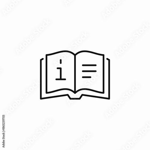open information book icon sign vector
