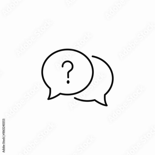 two question bubbles icon sign vector