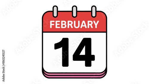 Calendar Reminder: Symbol of Love: A close-up shot of a calendar page, distinctly displaying February 14, a globally recognized date associated with love, romance, and affectionate expressions.