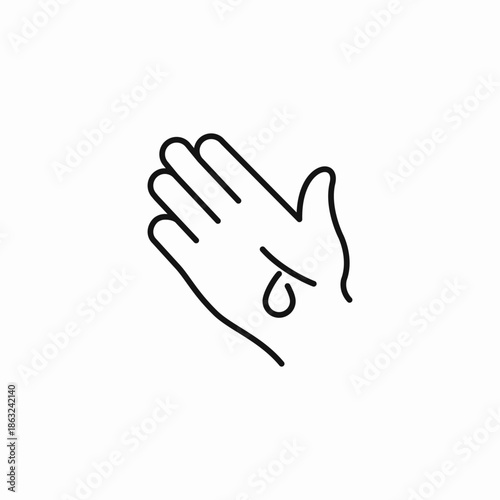 bleeding hand injury icon sign vector