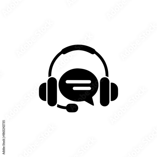 customer support chat icon. Online web support system.