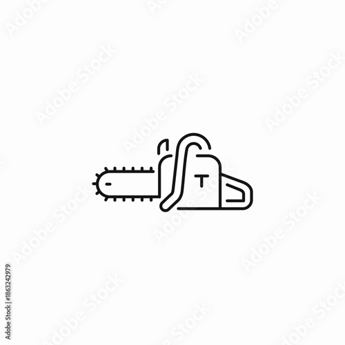 power chainsaw tool icon sign vector