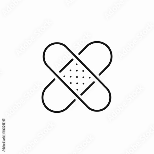 simple crossed bandages icon sign vector