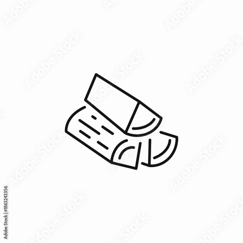 split firewood logs icon sign vector