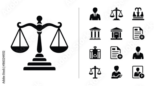 Law and Justice Icon Set