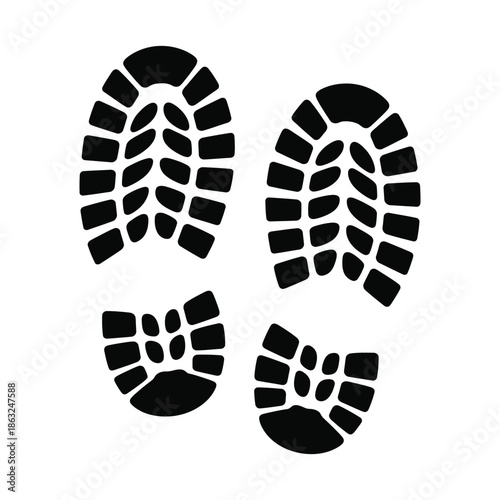 footprint tread marks shoes tracks and outdoor adventure, a top ranked vector collection featuring detailed shoe prints, trail marks, and outdoor exploration symbols for adventure, hiking, and nature 
