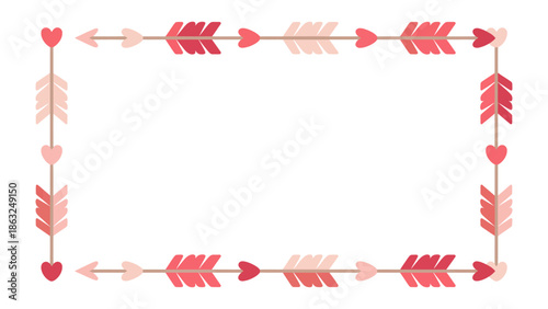 Love's Arrow Frame: A romantic frame design comprised of charming arrows and heart-shaped accents, perfect for conveying sentiments of love and affection.