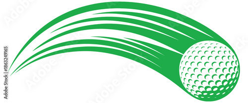 golf ball motion line symbol vector illustration, a premium ranked vector graphic showcasing movement and speed, ideal for sports icons, golf club branding, and athletic design concepts.