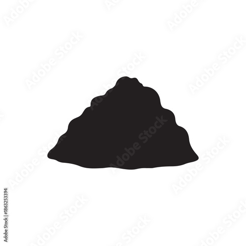 Heap of dirt silhouette icon vector illustration