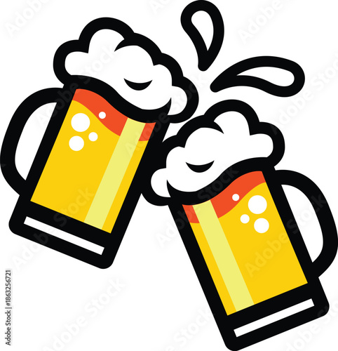 Drunk Beer vector illustration.
