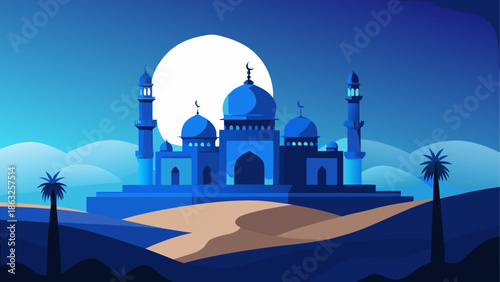 Islamic Ramadan Concept Ramadan Night Scene  Traditional Ramadan Design Crescent Moon Ramadan Ramadan background keywords AI image generation prompt
