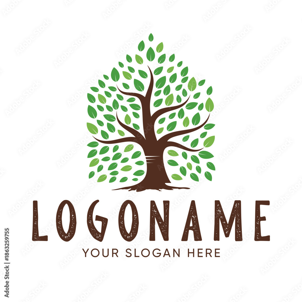 Obraz premium Tree House Premium Logo Design