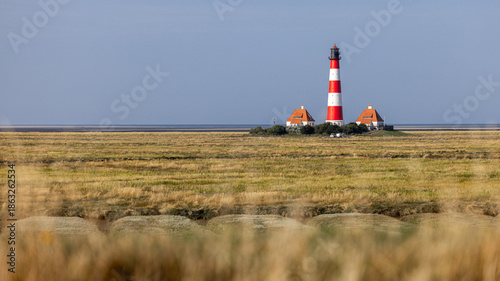 Westerheversand lighthouse in North Frisia
