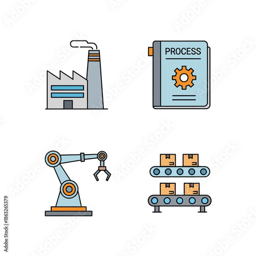 Industrial factory automation robotic arm.
