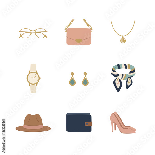 Fashion Accessories Minimal Illustration