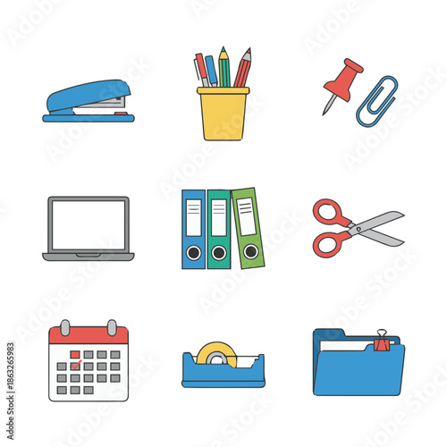 Office Supplies and Stationery Set