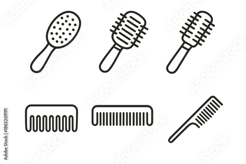 Hair Styling Tools Icons