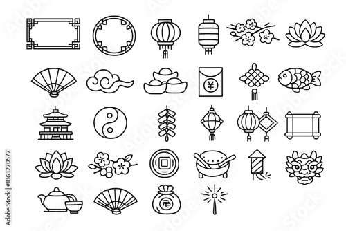 Chinese New Year Icons Collection