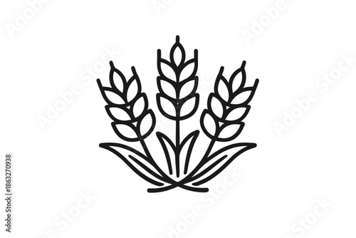Wheat icon on a gradient background
