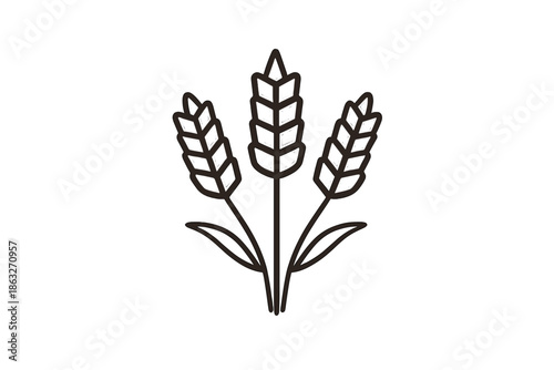 Three Wheat Stalks Icon