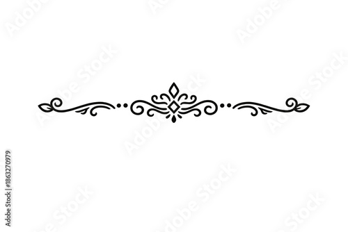 Elegant ornamental separator on a gradient background