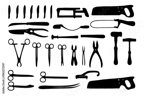 Silhouette Collection of Surgical and Workshop Tools