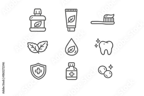 Dental care icons