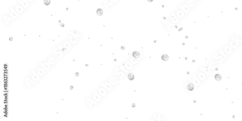 Transparent Water Drops on Isolated Transparent Background with Realistic Liquid Water Droplets Top View Condensation Effect Fresh Cool Wet Spray Bubble Splash Surface Pattern