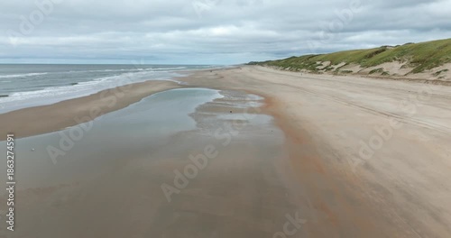 Wallpaper Mural  Egmond aan Zee calm drone flight over beach  Torontodigital.ca