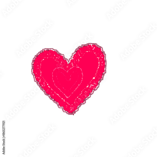 red heart on white background