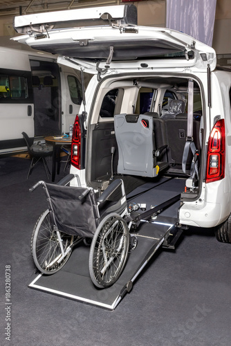 Innovative wheelchair-accessible van with a sleek ramp for smooth mobility.