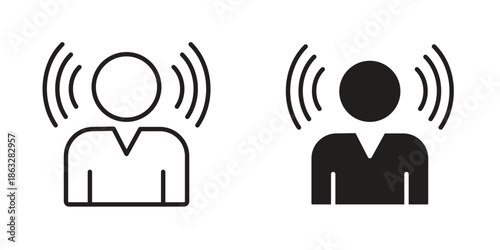 Brand awareness icons Black symbol on transparent background. EPS10