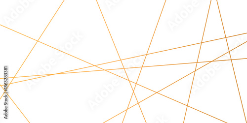 Minimalist abstract white background featuring thin intersecting golden and bronze geometric lines, creating a modern luxury chaotic stripe pattern in clean vector style