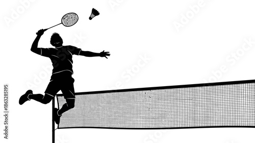Black vector silhouette illustration of a woman tennis player and male basketball athlete competing in a professional sports competition