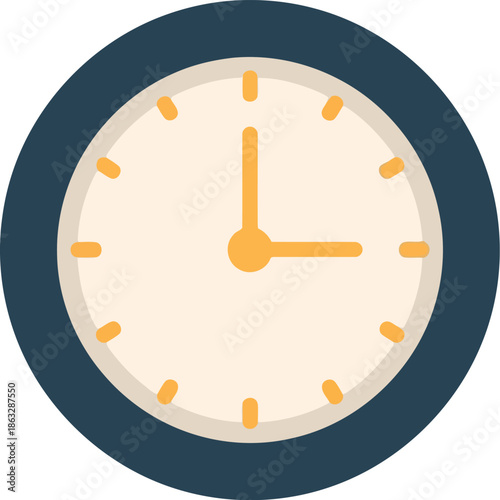 Ramadan Iftar Time Vector Icon – Islamic Clock Symbol for Fasting Schedule and Prayer Reminder