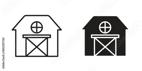 Farm icons Black symbol on transparent background. EPS10