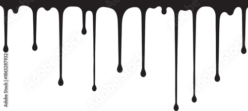 Black and White Paint Drips on a Surface also transparent background texture