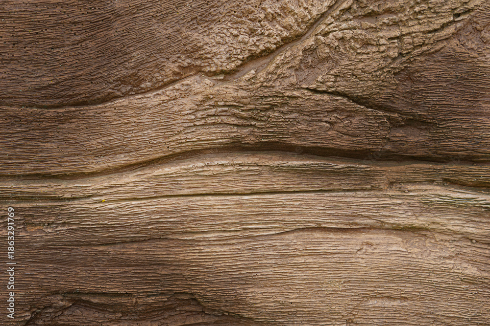 Obraz premium wood stone texture background brown rough surface weathered wall with natural grain knots and detailed lines concept of construction materials, architecture, interior design