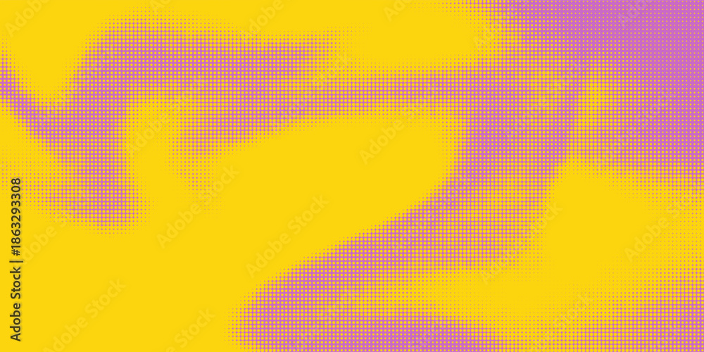 Fototapeta premium Grunge halftone gradient background. Faded grit noise texture. Colorful wallpaper. Retro pixelated backdrop. Anime or manga style comic overlay. Vector graphic design textured Grunge scratch template.