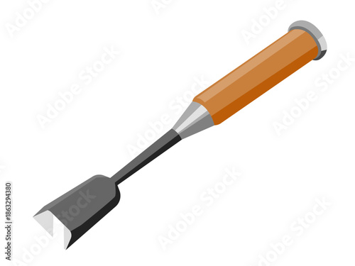木工用ノミのイラスト / Woodworking Chisel Illustration