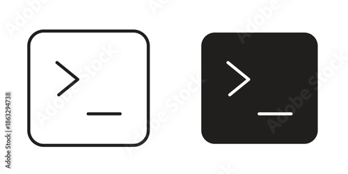 Terminal icons Black symbol on transparent background. EPS10