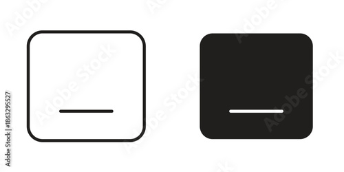 Window Minimize icons Black symbol on transparent background. EPS10
