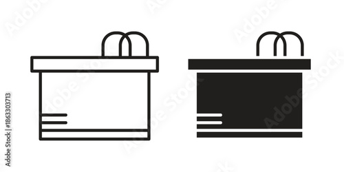 Hot tub icons vector silhouette set. thin line icon pack.