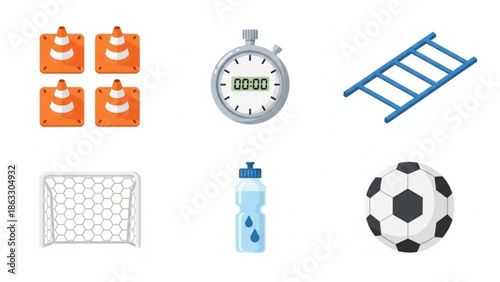 Soccer training equipment and accessories for athletic preparation