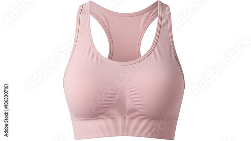 Pink women s sports bra for fitness and yoga