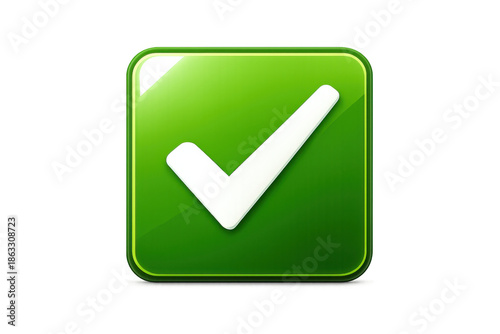 Green glossy button icon presenting a white checkmark, symbolizing acceptance, validation, correct choice, and agreement Free Download Green glossy button icon presenting a white checkmark, symbolizing acceptance, validation, correct choice, and agreement - GFXLoad