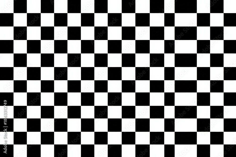 Fototapeta premium Black and white checkerboard pattern design with geometric squares