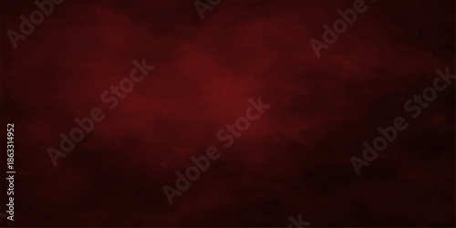 A dark red grunge background with vintage paper texture and a smoky paint pattern creates a rough retro backdrop featuring light art and central copy space for design