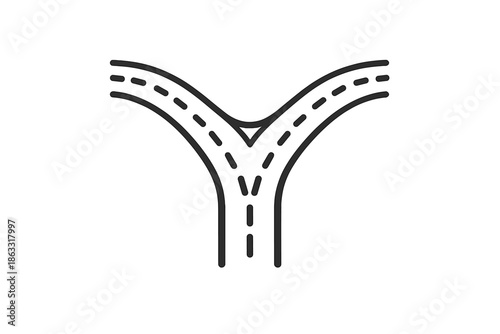 Fork in the road icon